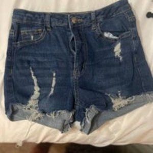 NWOT Distressed Jean Shorts